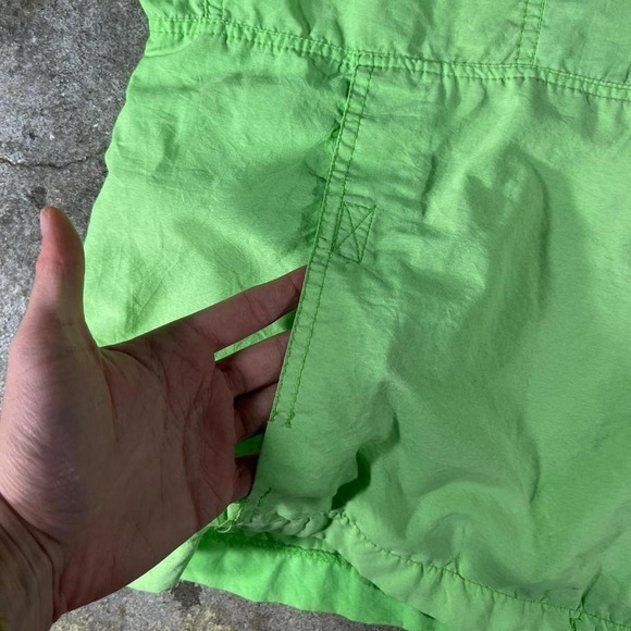 Vintage 90s‎ Steep Streets San Francisco Quarter Zip Hoodie Neon Green Pullover - Picture 5 of 7